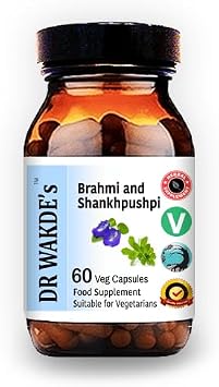 DR WAKDES Brahmi & Shankhpushpi Capsules 60 Veg Caps, for Memory and Sleep, Adaptogenic Herbs, Ayurvedic Supplement, Vegan, Herbal, All Natural, Made in UK