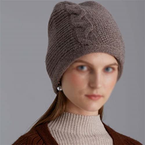 N/A Knitted Autumn And Winter Hats Accessories Ski Hats Soft All-Match Autumn And Winter Women's Hats (Color : A, Size : One Size) #TOP1