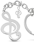 DEIMODRA - Portachiavi Musicale Chiave di Violino, Ciondolo Nota Musicale Elegante, Accessorio per Chiavi Borsa Zaino, Regalo per Musicista