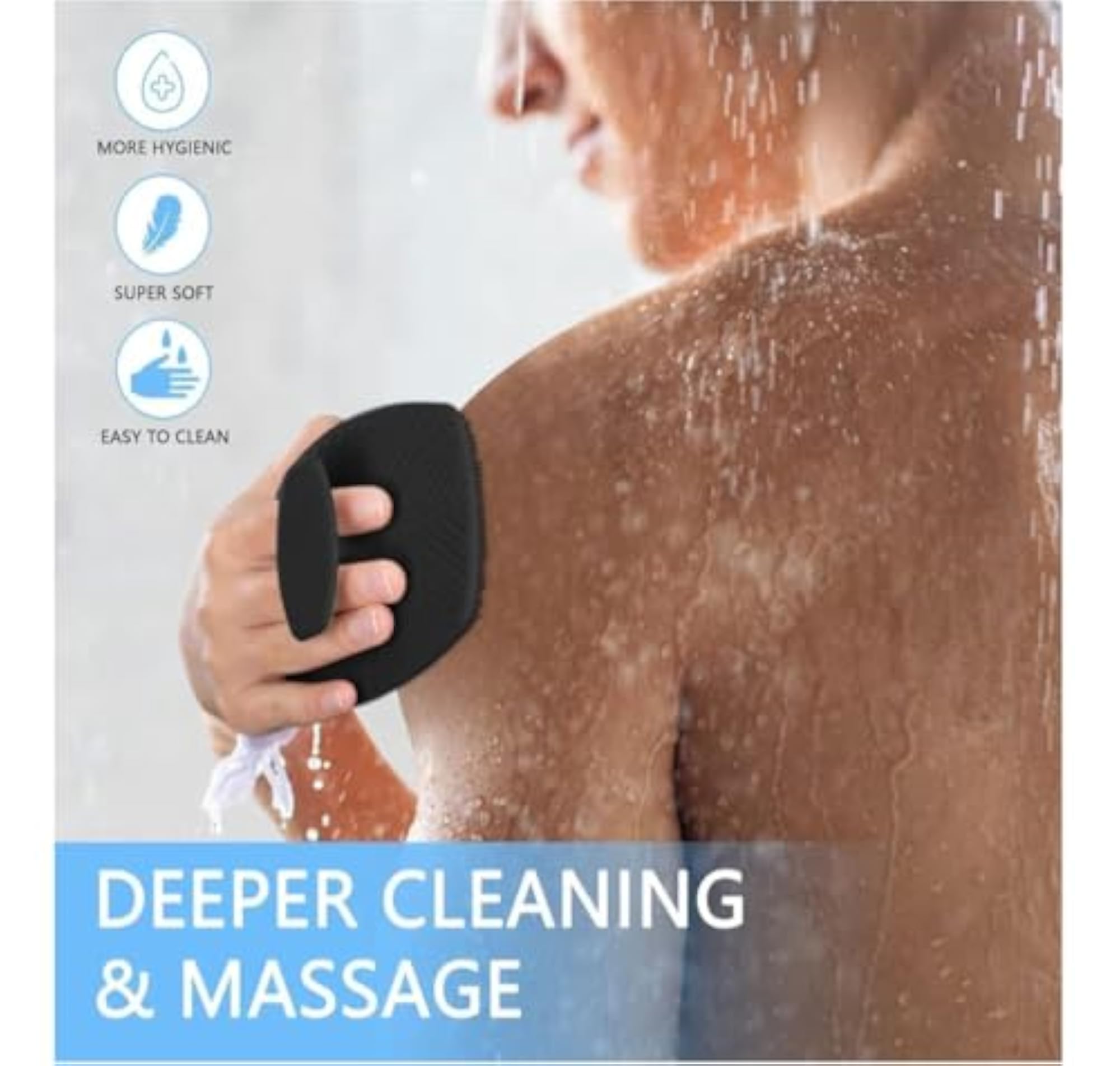 Silicone Body Exfoliator, Soft & Easy to Clean