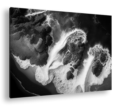 Effet noir et blanc XXL deyoli impression d'art premium sur bois