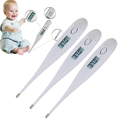 Samoii 3Pack Digital Medical Thermometer, Flu Protective Device Rectal and Oral Thermometer for Adults and Babies, Thermometer for Fever - Accurate and Fast Readings with Fever Indicator (3PC) - Thumbnail 2