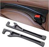 Car Seat Gap Filler Organizer - No Drop Seat Guard, Side Gap Filler for Car, SUV, and Trucks, 2 Pack, Black - Prevents Items from Falling, Extra Storage Space, Easy to Install, Durable & Eco-Friendly