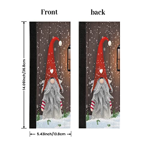 Image of Pardick Christmas Cute Gnome Xams Snowflakes Refrigerator Door Handle Covers Set of 2 Washable Fridge Dishwasher Oven Mocrowave Door Decor Protector Handle Cover Keep Your Kitchen Appliance Clean
