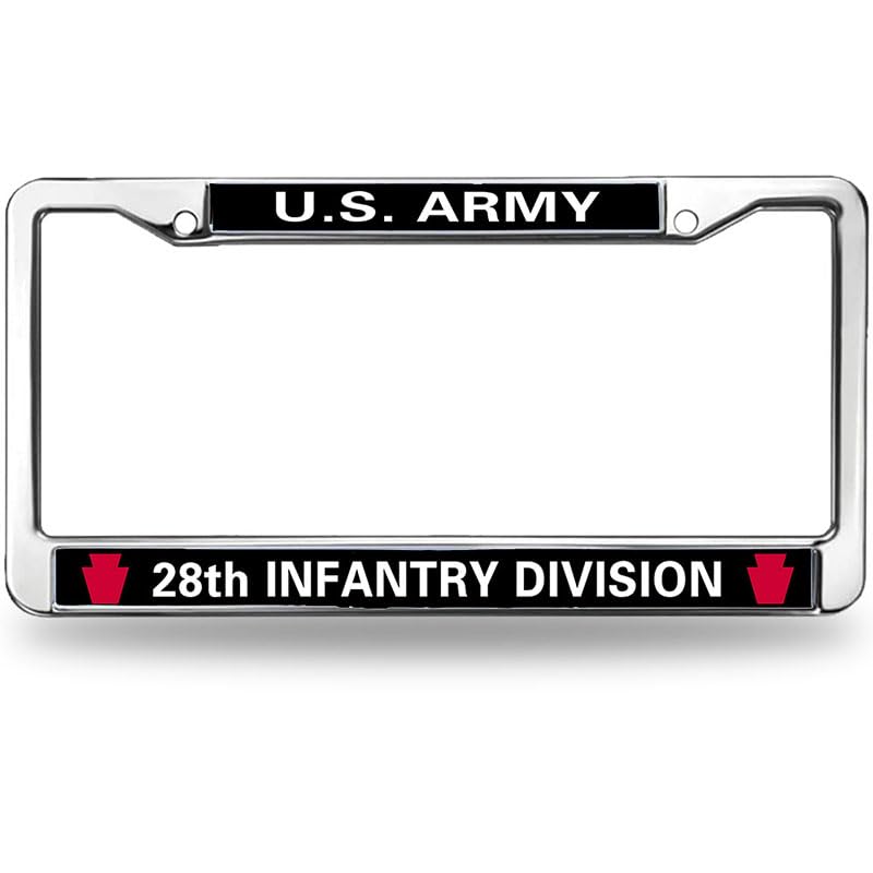 Image of US Army Infantry License Plate Frame Inspirational 28th Infantry Division Anti-Theft License Plate Frame Army Infantry Pride