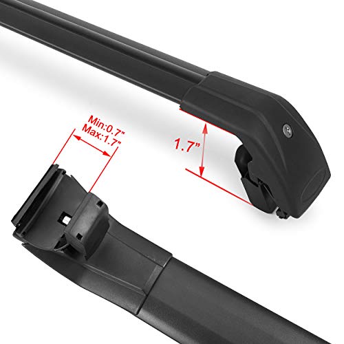 Autekcomma Roof Rack Crossbars Replacement For Kia Sorento 2015- 2020(Not Fit 2.5L Turbo Model) Aluminum Black Matte With Anti-Theft Locks Max Loading Up To 260 Lb(Only Fit Factory Roof Side Rail) #TOP4