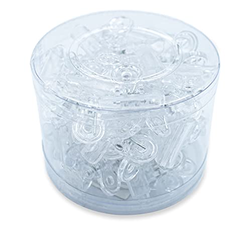 Kit com 36 Presilhas Transparente Curvatura C para Unhas Gel, Pequeno