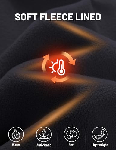 TACVASEN Women's Polar Fleece Athletic Vest Fall Winter Outerwear Sleeveless Zip Jacket Warm Lightweight Vests Black M