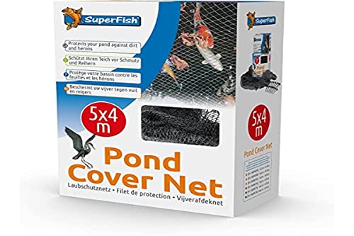 Superfish Filet de Protection pour Bassin avec 14 piquets 5 x 4 m