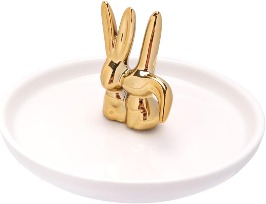 Creative Ceramic Jewelry Tray Ring Holder for Bedroom Bathroom Decor