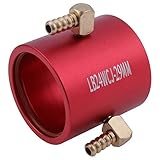 HobbyPark Aluminum 24mm RC Boat Motor Water Cooling Jacket with Inlet & Outlet Fittings Heatsink for 2435/2440 Motors Brushed / Brushless (Red)