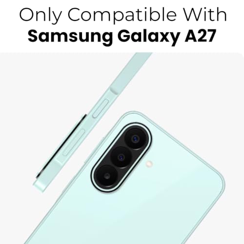 Image of RIGGEAR Shockproof Sleek Hybrid Armor Magnetic Back Cover Case Compatible with MagSafe Accessories for Samsung Galaxy A27 5G (Smoke Black Matte PC + Black TPU Bumper)