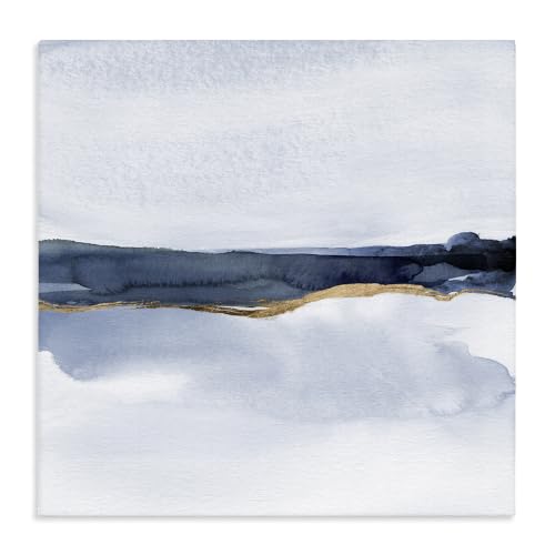 Stupell Industries Soothing Blue Abstract, 24 x 24 Inch Canvas Wall Art