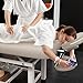 pouseayar Heavy Duty Electric Stationary Massage Table with Backrest Adjustable and Storage Space for Treatment/Medical Spa/Facial/Beauty/Massage Bed and More - 30 x 75 - Beige Gray