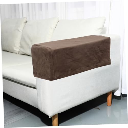 Funda para brazo de sofá elástica de terciopelo de plata premium TOYANDONA 5