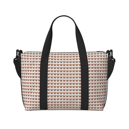Sac de voyage polyvalent avec broderie papillon pour vos weekends