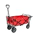Mac Sports Collapsible Folding Outdoor Utility Wagon with Side Table - Red