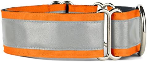 If It Barks - 1.5" Reflective Martingale Collar for Dogs - Adjustable - Made in USA - Strong, Durable, and Comfy - Ideal for Training - Suitable for Most Breeds - Medium, Orange
