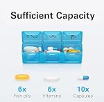 BUG HULL Pill Organizer 3 Times a Day, Large Weekly Pill Box Morning Noon Evening, 7 Day Medicine Organizer, Pill Case Med Case for Vitamin, Cod-Liver Oil, Supplements