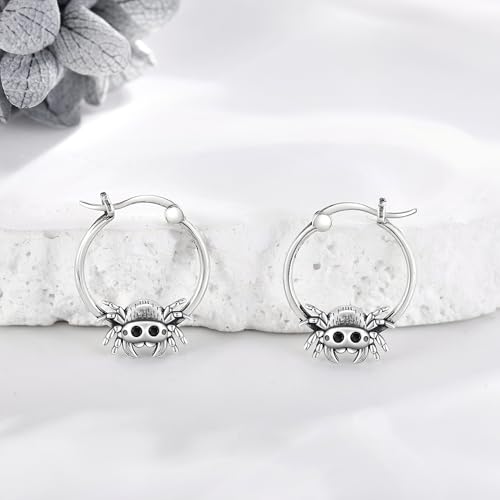 Small Hoop Earrings Sterling Silver Pug/Sugar Glider/Jumping Spider/Chihuahua Dog Hoop Earrings Cute Animal Jewelry for Women4