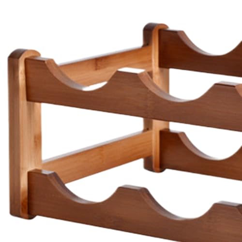 Botellero de Madera para Vino - Organizador de 8 Lugares con Soporte para Ahorro de Espacio de 2 Niveles, Bodega | Familia Amigos Mujeres Entusiastas Boda Vacaciones Interior Cocina Sala Bar Muebles p - imagen 6