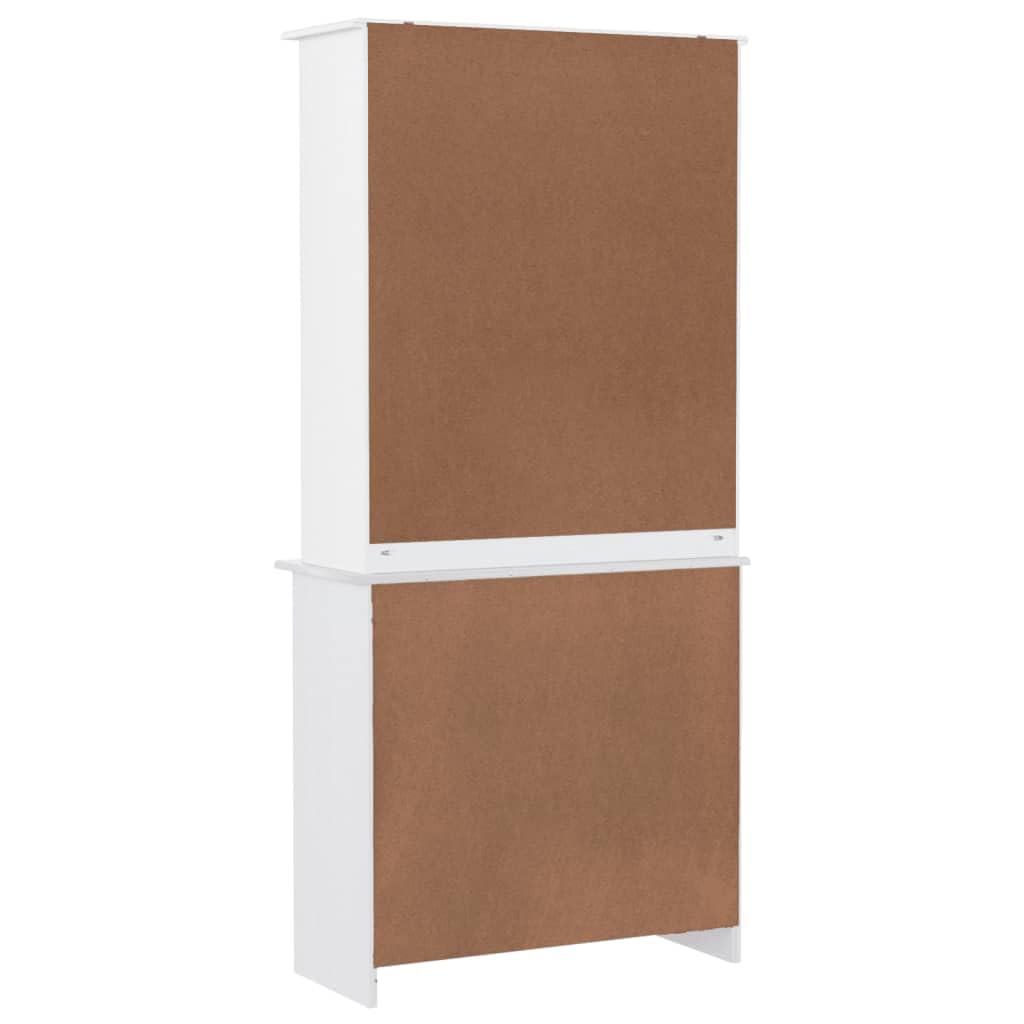 Tablero de madera maciza para salón de madera de pino rústico con cajones y puertas de cristal