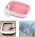 Cat Litter Kitten Toilet Open Kitty Litter Pan,Cat Open Top Pet Litter Tray Easy to Install Cat Litter Basin for All Kinds of
