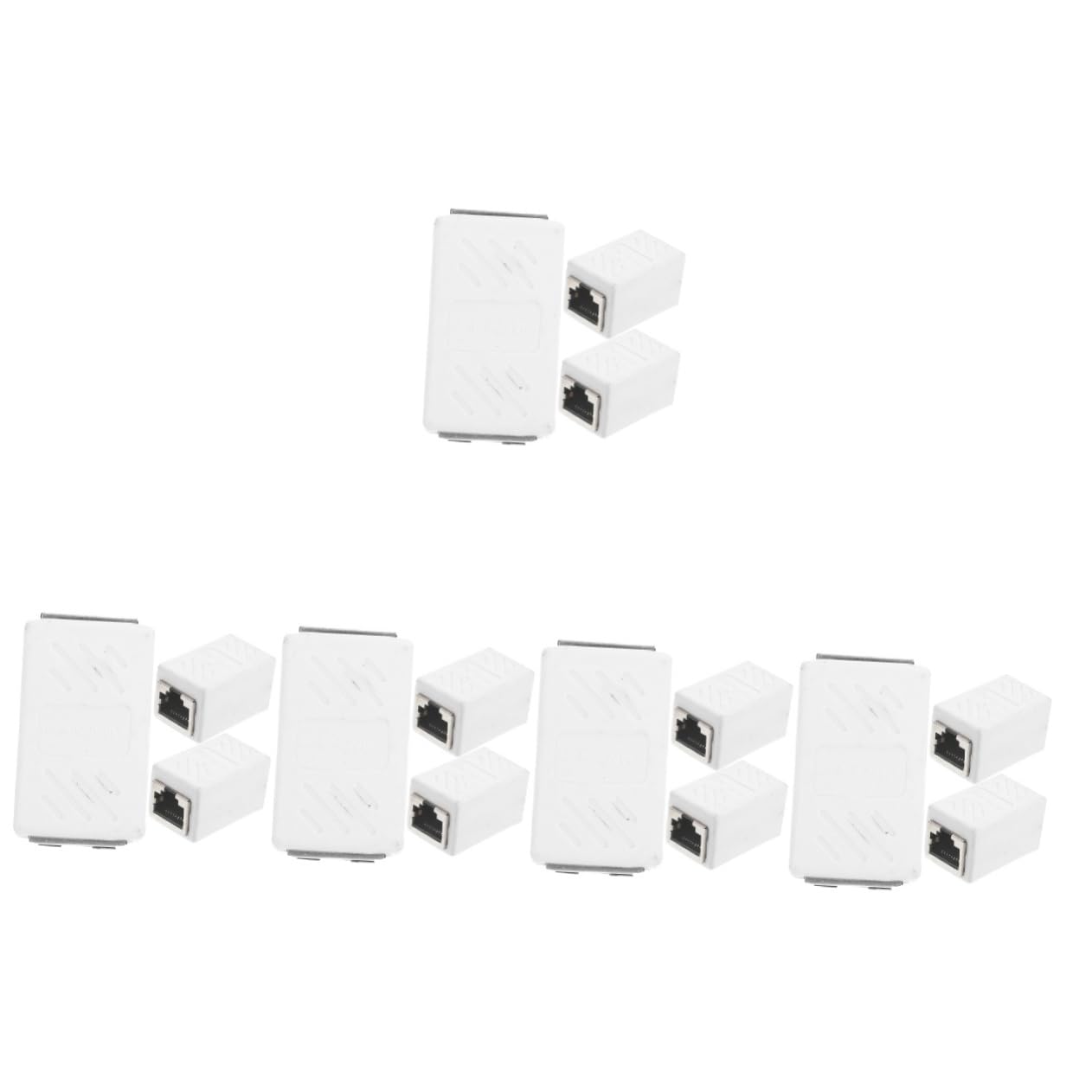 DOITOOL 5 Set Connettore Del Cavo Di Rete Rj45 Usb C Femmina A Femmina Piatto Wifi Micro Adattatore Ethernet Estensore Ethernet Connettore Cat6 Accoppiatore Gatto 5 Abs Bianca 3 Pezzi * 5