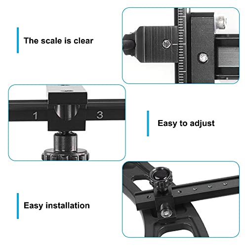 Archery Recurve Bow Target Sight, 6" T-Shape Recurve Bow Sight Fine-Tuning for Left and Right Hand - Image 4