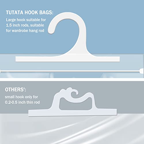 24 Pack Hanging Storage Bags, Large Hook 7.5 X 10.5-Inch Clear Plastic Bags For Classroom, Library, And Pharmacy Use #TOP3