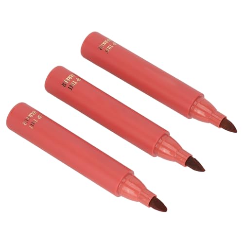 Marcador de Manchas de Labios, 3 Piezas 0,1 Oz Marcador de Tinte de Labios Portátil Impermeable de Larga Duración para Cosméticos