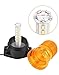 QWORK Amber Led Strobe Lights, Warning Emergency Flashing Beacon Lights for Trucks, Cars, Bus, Tractor, Mower, ATV, Golf Carts, UTV, 2 Pack