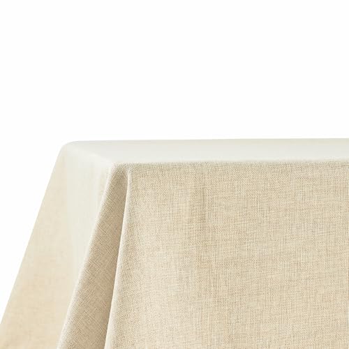 Decomira Tischdecke wasserabweisend Leinen-Optik - Fleckschutz, abwaschbar - Garten-Tischdecke Outdoor, Tischtuch Esstisch - Natur Beige - 130x220 cm Decomira Tischdecke wasserabweisend Leinen-Optik - Fleckschutz, abwaschbar - Garten-Tischdecke Outdoor, Tischtuch Esstisch - Natur Beige - 130x220 cm