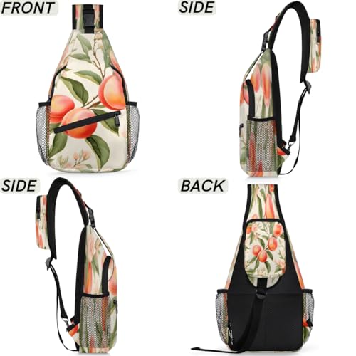 Bolso tipo sling unisex de poliéster 7.9x3.5x14.2 in miniatura 7