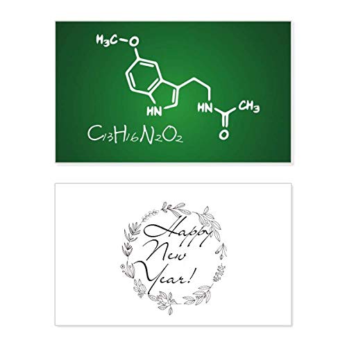 Tarjeta conmemorativa de química para desear un próspero Año Nuevo a científicos y profesores