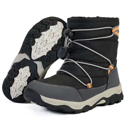 Toddler Snow Boots Boys Girls Winter Shoes Waterproof Slip Resistant Outdoor Warm Boots for Little Kids