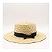 Produktbild Frauen Natürliche Weizen Strohhut Strand-Hut-Kappe Dame Summer Wide Brim Protect Kappen (Color : 1)