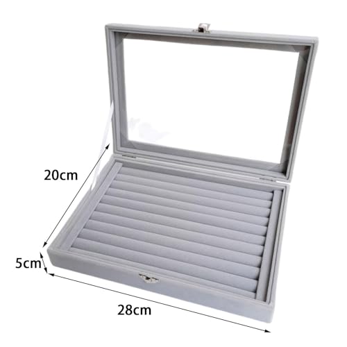 Boutons de manchette et bagues rangés sur ce plateau vitrine - 3
