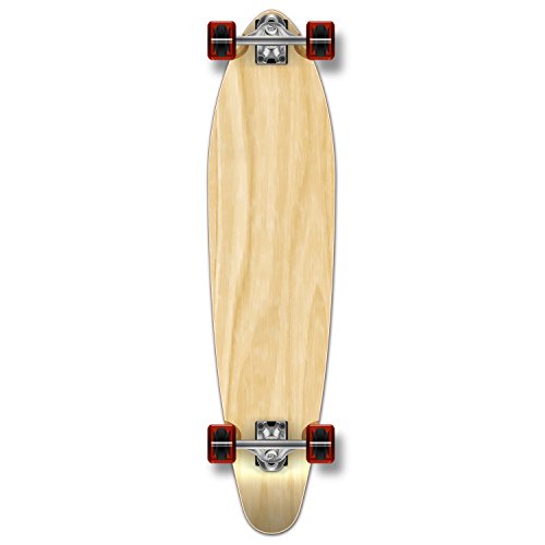 Yocaher New Complete Longboard Kicktail 70'S Shape Skateboard W/ 71Mm Wheels, Natural #TOP15