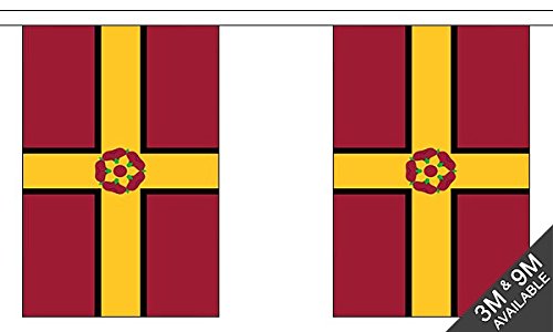 Flagtex Northamptonshire (New) Fabric Bunting – 3m with 10 Flags – Premium Indoor & Outdoor Decoration — image 1