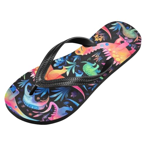 Cute Dinosaur Color Beach Summer Casual Flip Flop Sandals Non-Slip Quick Dry for Women Men 214A4599