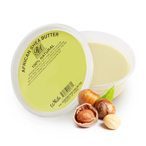 REAL African Shea Butter Pure Raw Unrefined From Ghana'IVORY' 8oz. CONTAINER