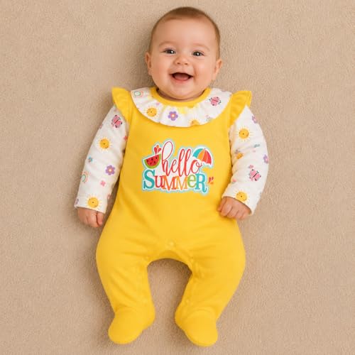 Image of EIO 100% Cotton Rompers Sleepsuits Jumpsuit Night Suits for Infants Newborn Baby Boys & Girls