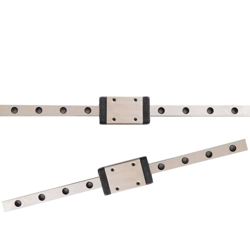 MGN7H 150mm Länge Mini Lagerstahl Linearführung Linearschiene Linearführungsschiene mit 1 Stück Hohe Präzision MGN7H Lager Gleitblock, für 3D-Drucker XY und CNC-Maschine