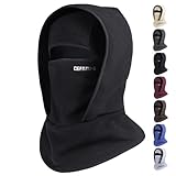 CEFATU Outdoor Winter Warm Hat Neckband Integrated Cycling Ski Mask for Men Women - Fleece Balaclava Ski Mask Face Head Neck Cover Windproof Warmer Hat for Skiing Motorcycle Hiking Sports (Black)