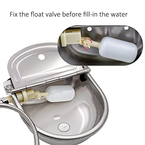 Automatic Water Dispenser For Dog Water Bowl Dispenser Large Size Stainless-Steel Waterer Feeder Self Filling Water Trough For Poultry And Livestock #TOP4