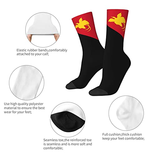 CUTEDWARF Flag Of Papua New Guinea Athletic Socks Adult Casual Mid Tube Sock Warm Cozy Cushion Sockings4