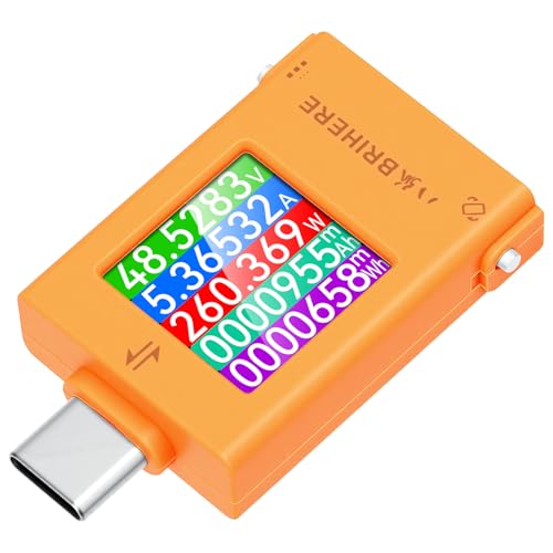 Image of USB C Power Meter USB C Tester, 6-Digit USB Multimeter 4.5-50V 0-12A Two-Way Measurement Voltage Current Capacity Amp Volt Voltmeter Ammeter Detector Color Display Digital Tester for Chargers Cable