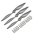 uxcell RC Propellers CW 9x6 Inch 2-Vane for Airplane Toy Nylon Gray 3Pcs with Adapter Rings
