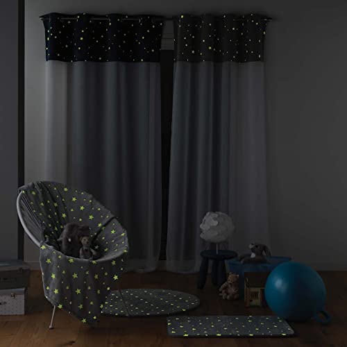 Visillo con ojales Moonlight azul de 140 x 280 cm para ganar intimidad y luz 5